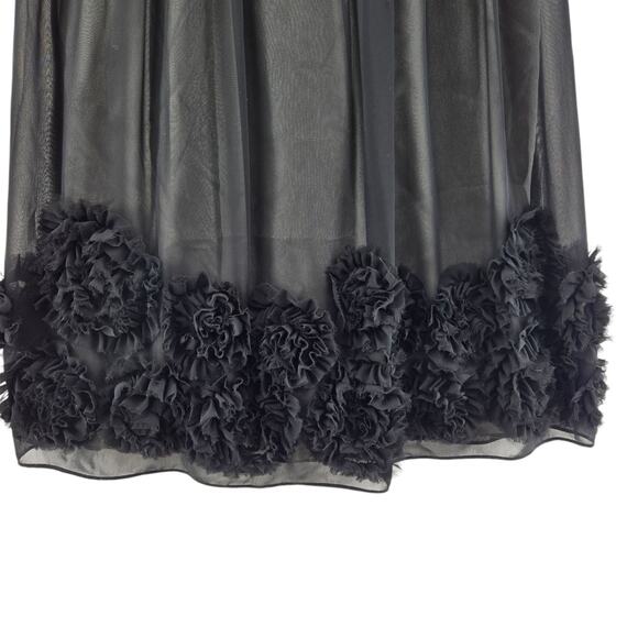 Vintage 90's Formal Coctail Dress 4 Oc Oleg Cassini Black Moto Boho Designer - Picture 3 of 11